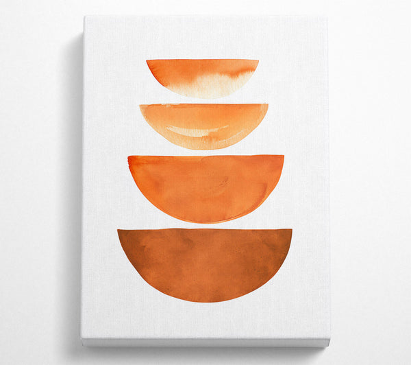  A Canvas Print of Terracotta Stacked Circles Canvas Art