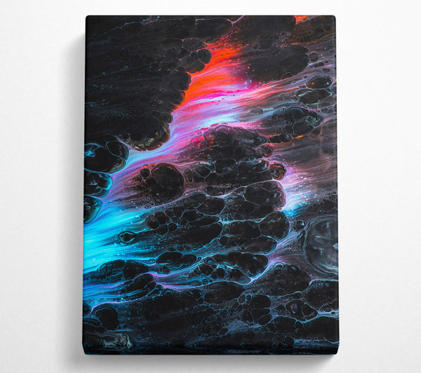  A Canvas Print of Crimson Nebula Drip Canvas Art