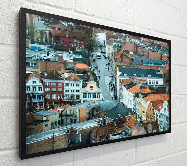 Grey Roofs And People