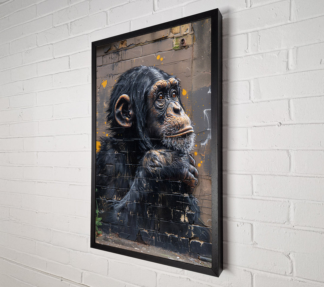  A Canvas Print of Black Thoughtful Glance Canvas Print