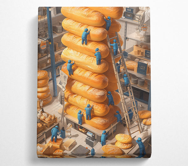  A Canvas Print of Golden Bread Stack Canvas Print