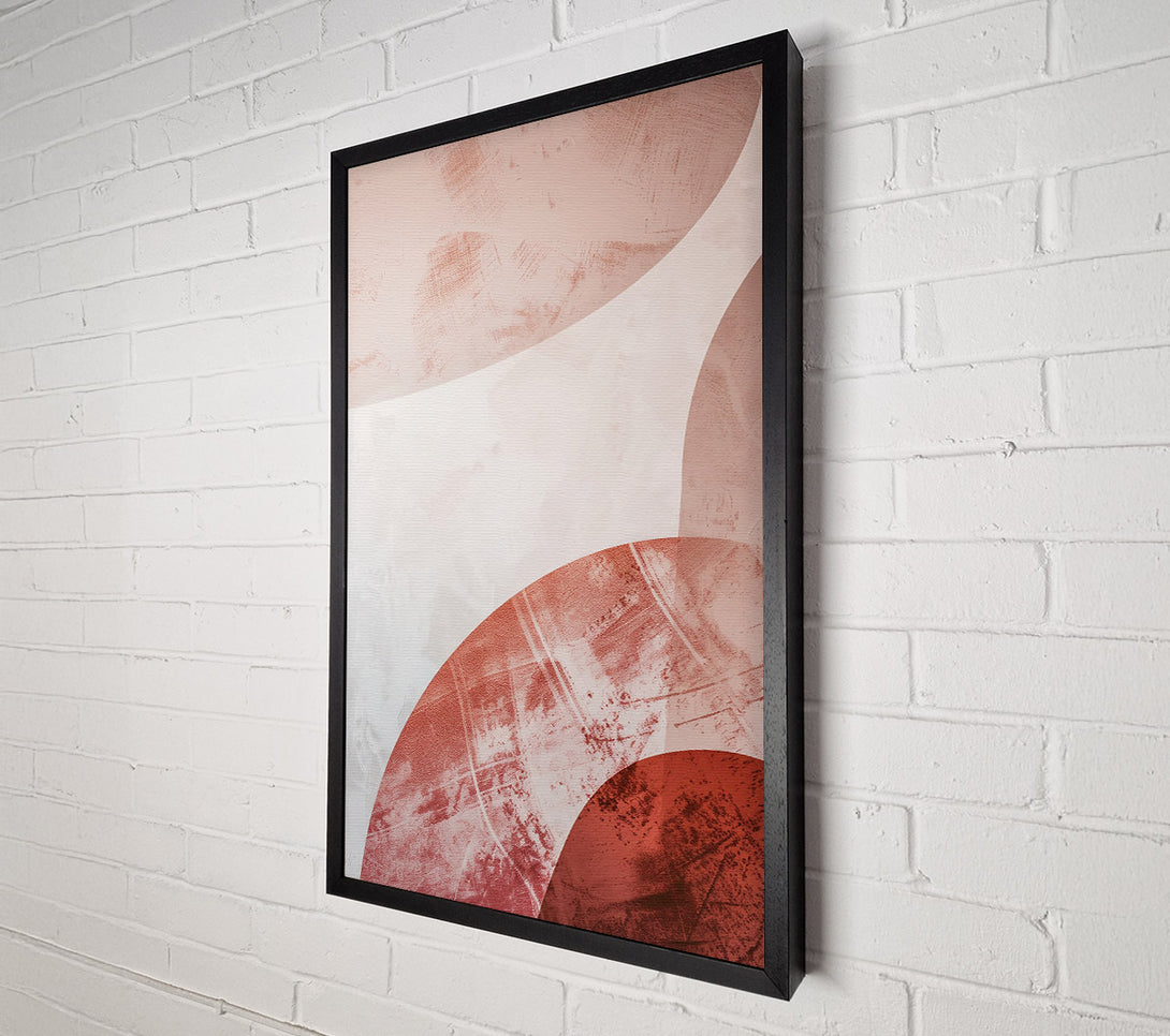  A Canvas Print of Rust And White Circles Canvas Print