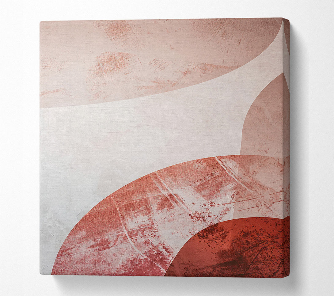  A Canvas Print of Rust And White Circles Canvas Print