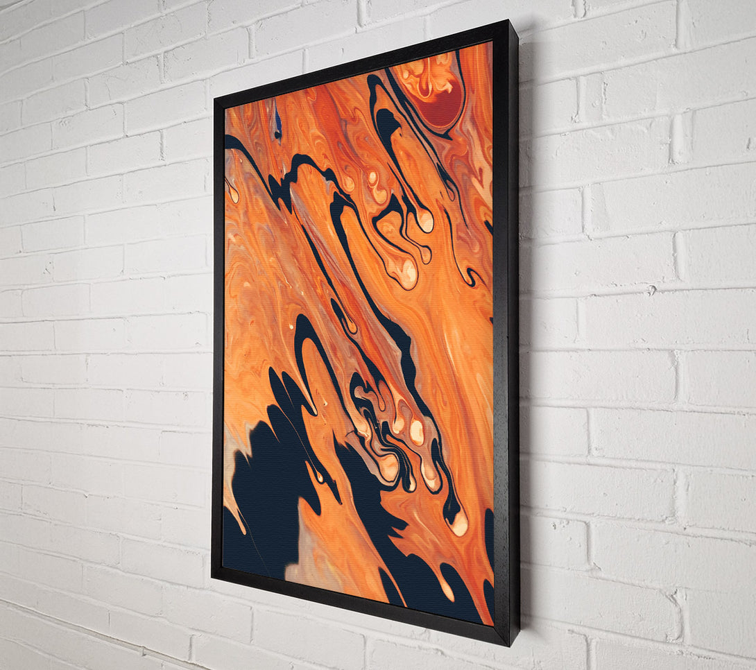  A Canvas Print of Burnt Orange Swirls Canvas Print
