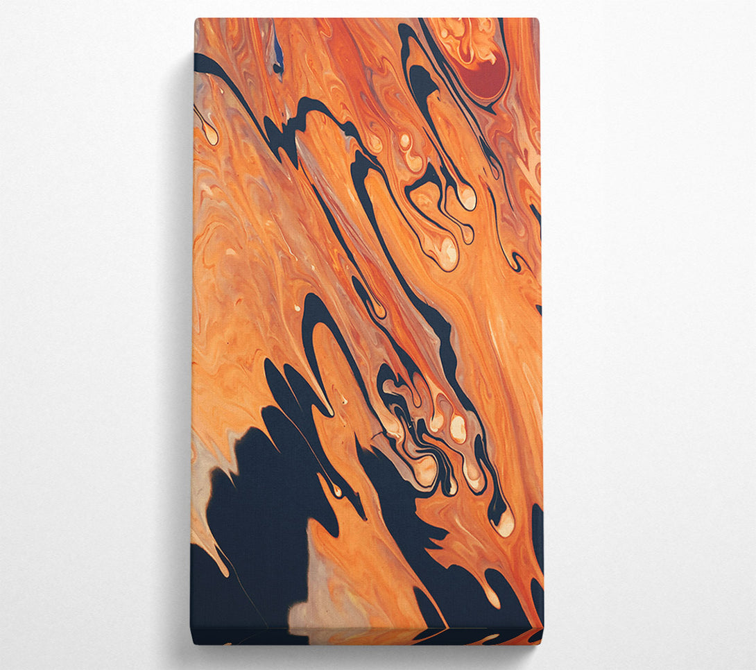  A Canvas Print of Burnt Orange Swirls Canvas Print