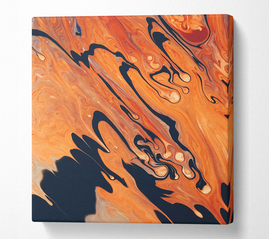 A Canvas Print of Burnt Orange Swirls Canvas Print