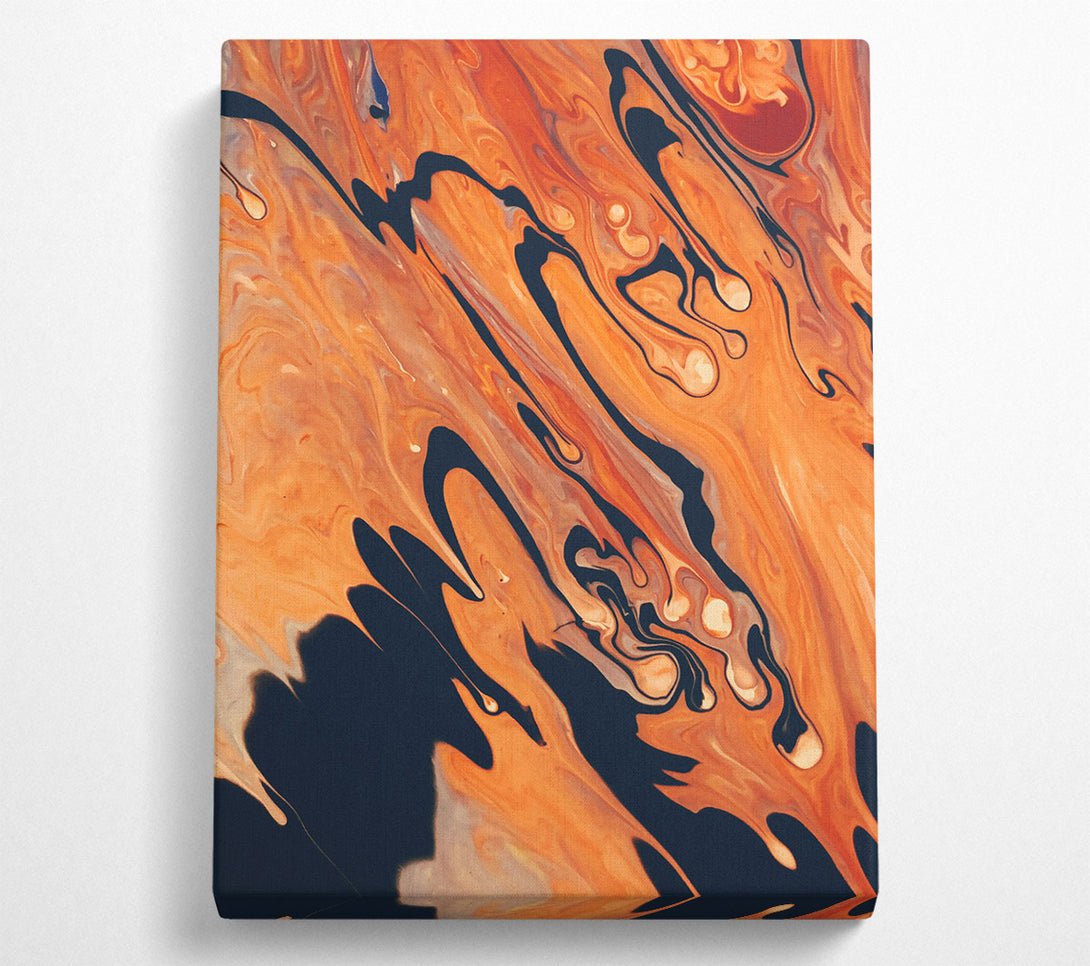  A Canvas Print of Burnt Orange Swirls Canvas Print