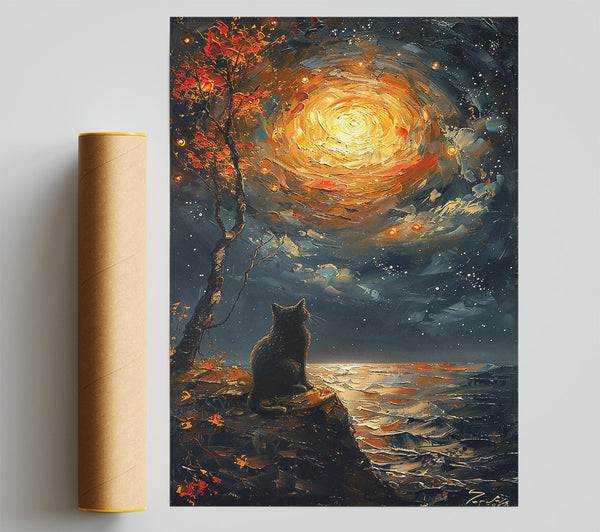 Golden Cat'S Dream Print