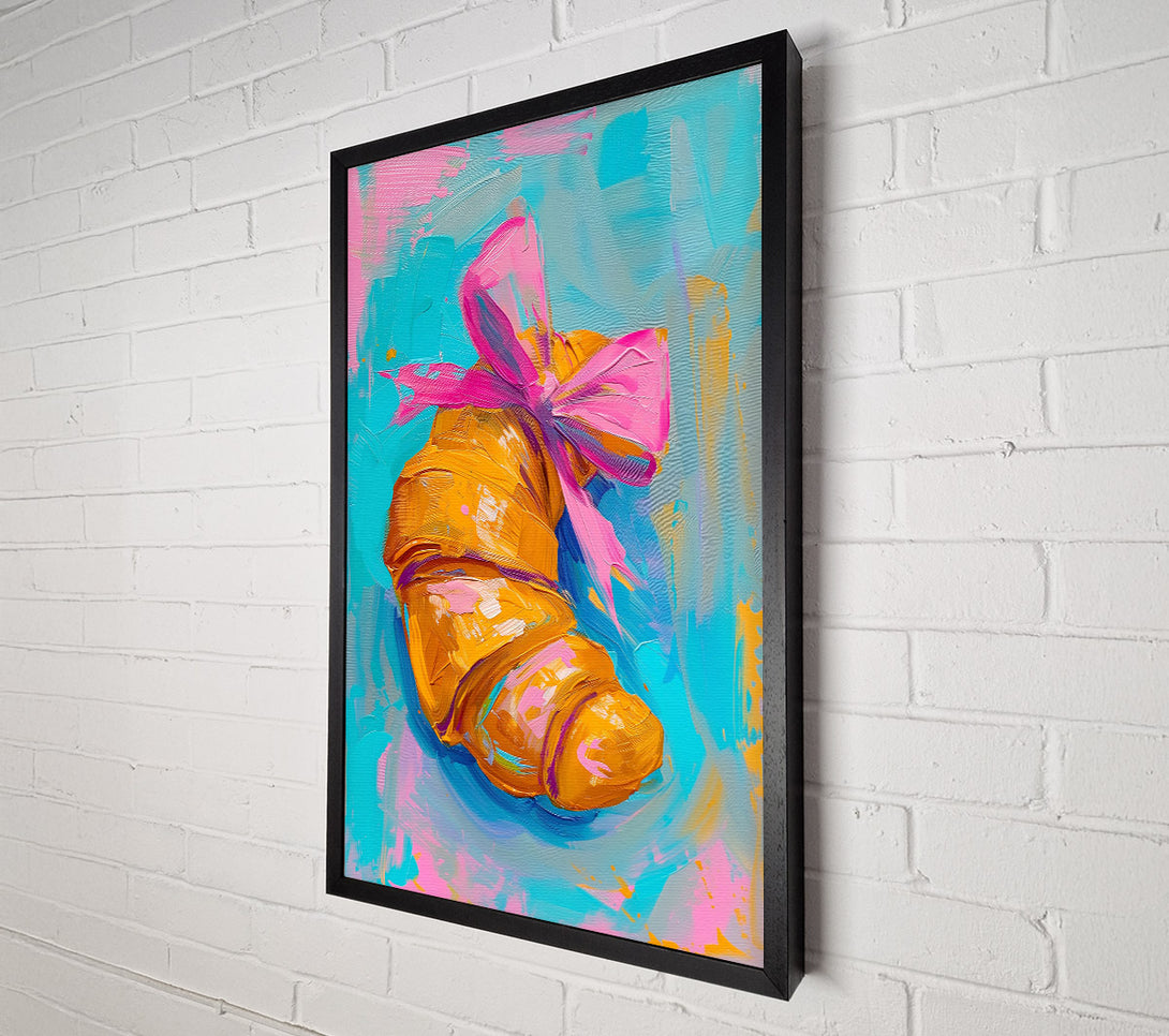  A Canvas Print of Golden Croissant Dream Canvas Wall Art
