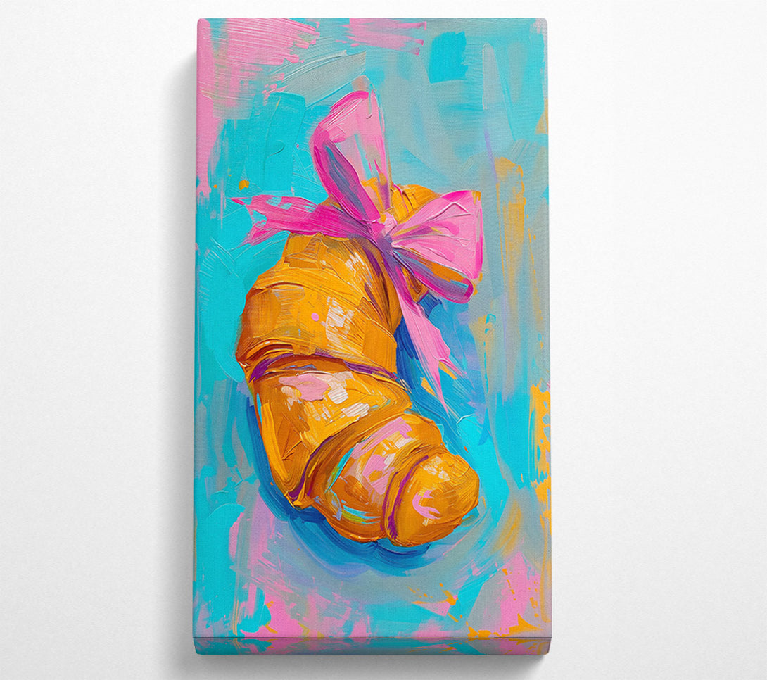  A Canvas Print of Golden Croissant Dream Canvas Wall Art