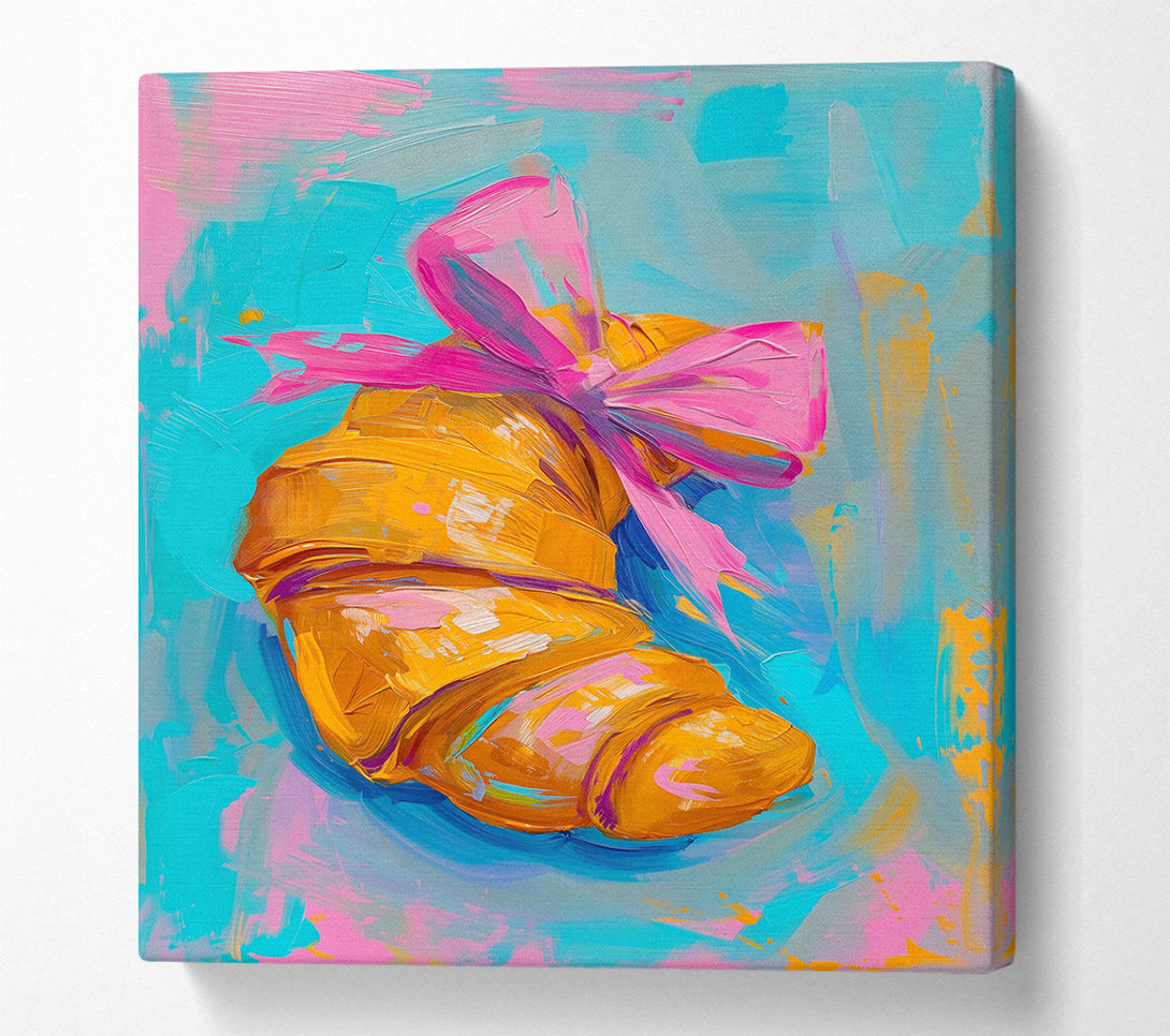  A Canvas Print of Golden Croissant Dream Canvas Wall Art