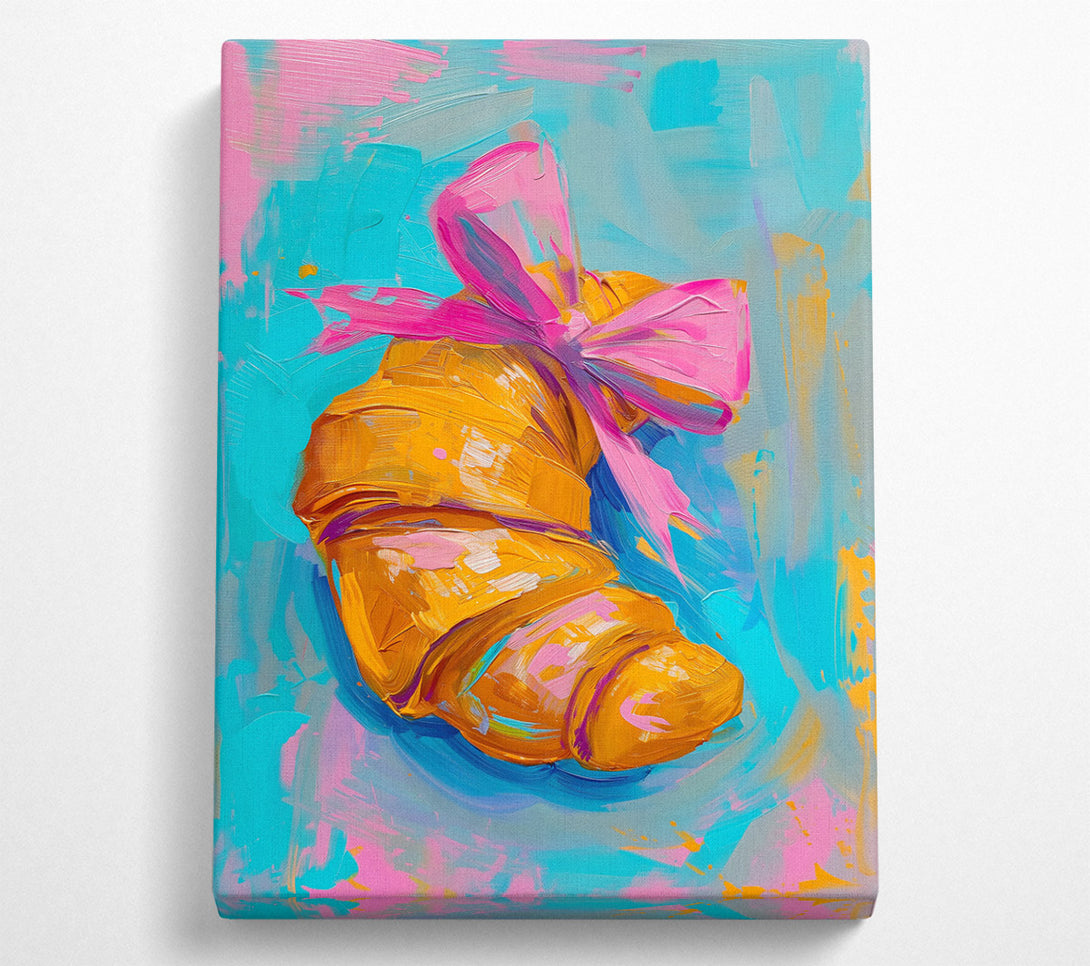  A Canvas Print of Golden Croissant Dream Canvas Wall Art