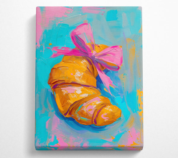  A Canvas Print of Golden Croissant Dream Canvas Wall Art