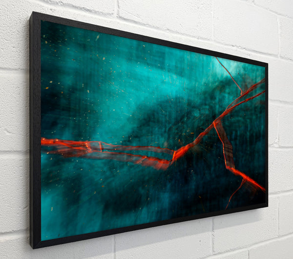 Teal Abstract Splatter