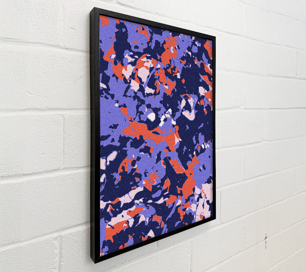 Coral And Indigo Abstract