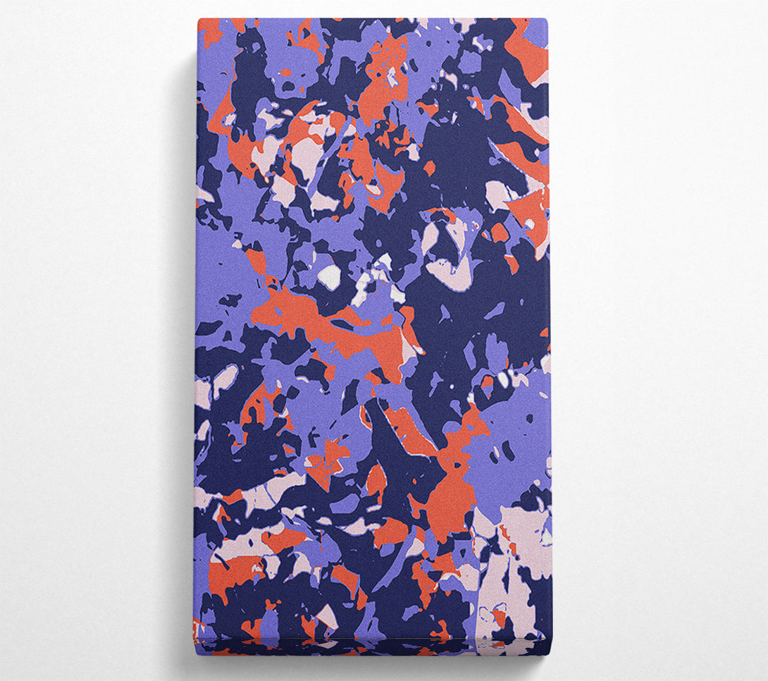  A Canvas Print of Coral And Indigo Abstract Canvas Wall Art