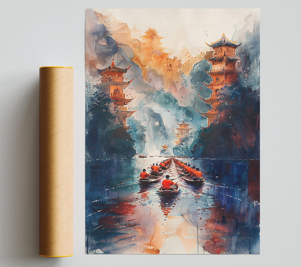 Orange River Temples Giclee Print