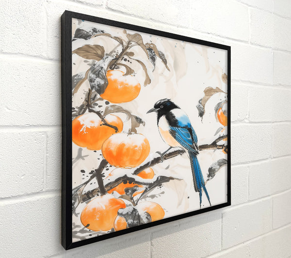 Bluebird And Orange Fruit