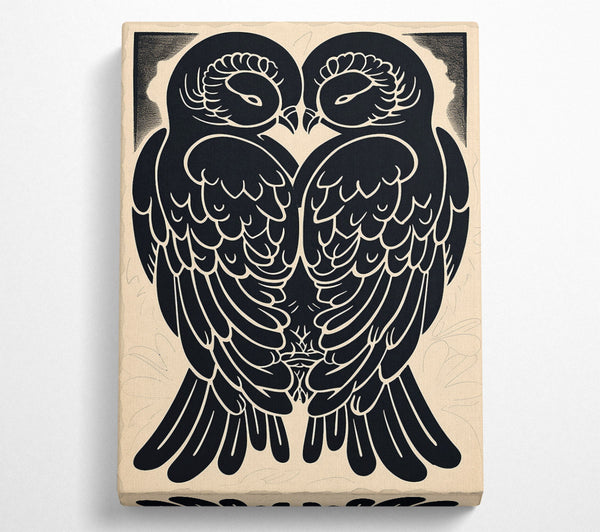  A Canvas Print of Black Winged Embrace Canvas Wall Art