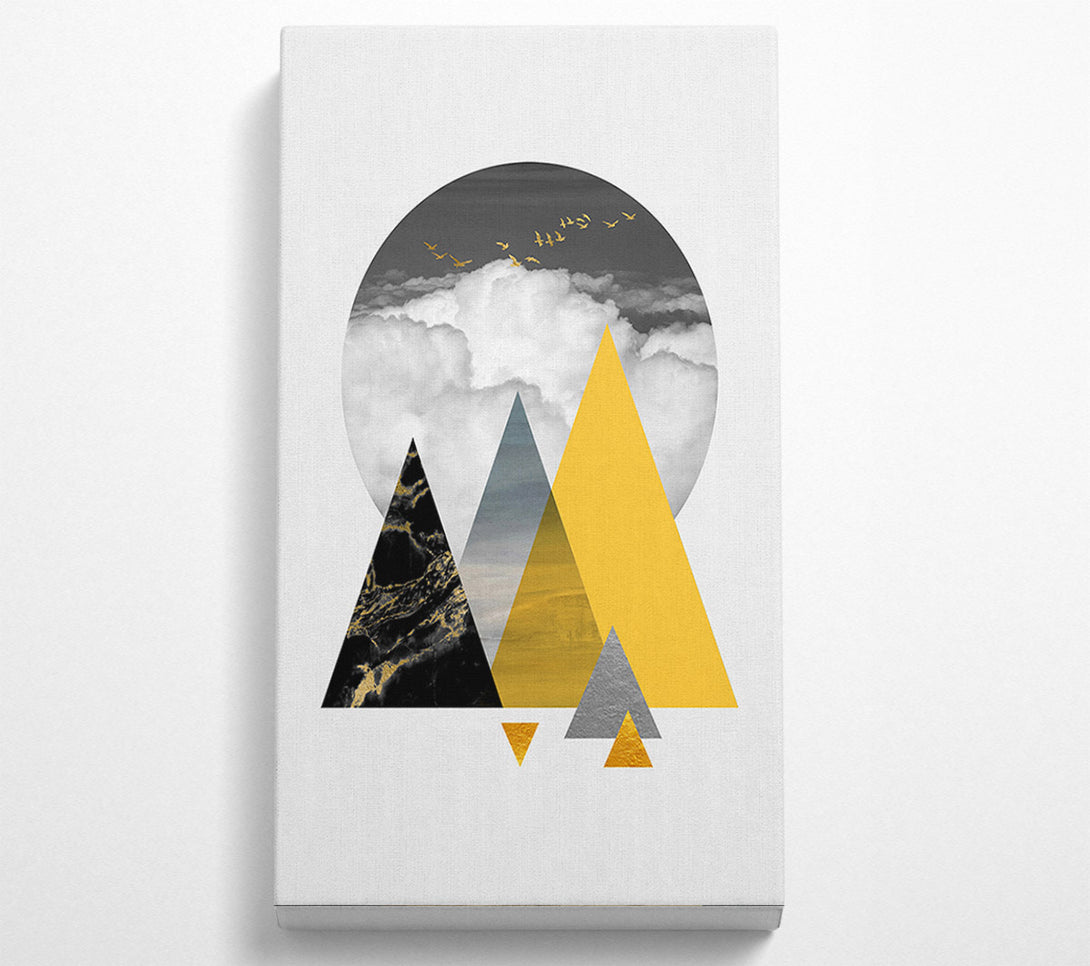  A Canvas Print of Circle Triangle Spheres Canvas Wall Art