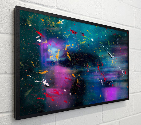 Teal Cosmic Splashes