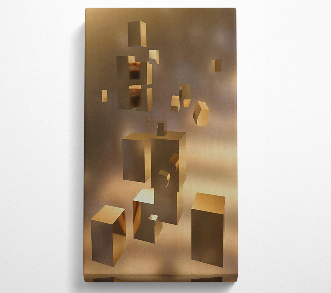  A Canvas Print of Golden Geometric Forms. Canvas Print