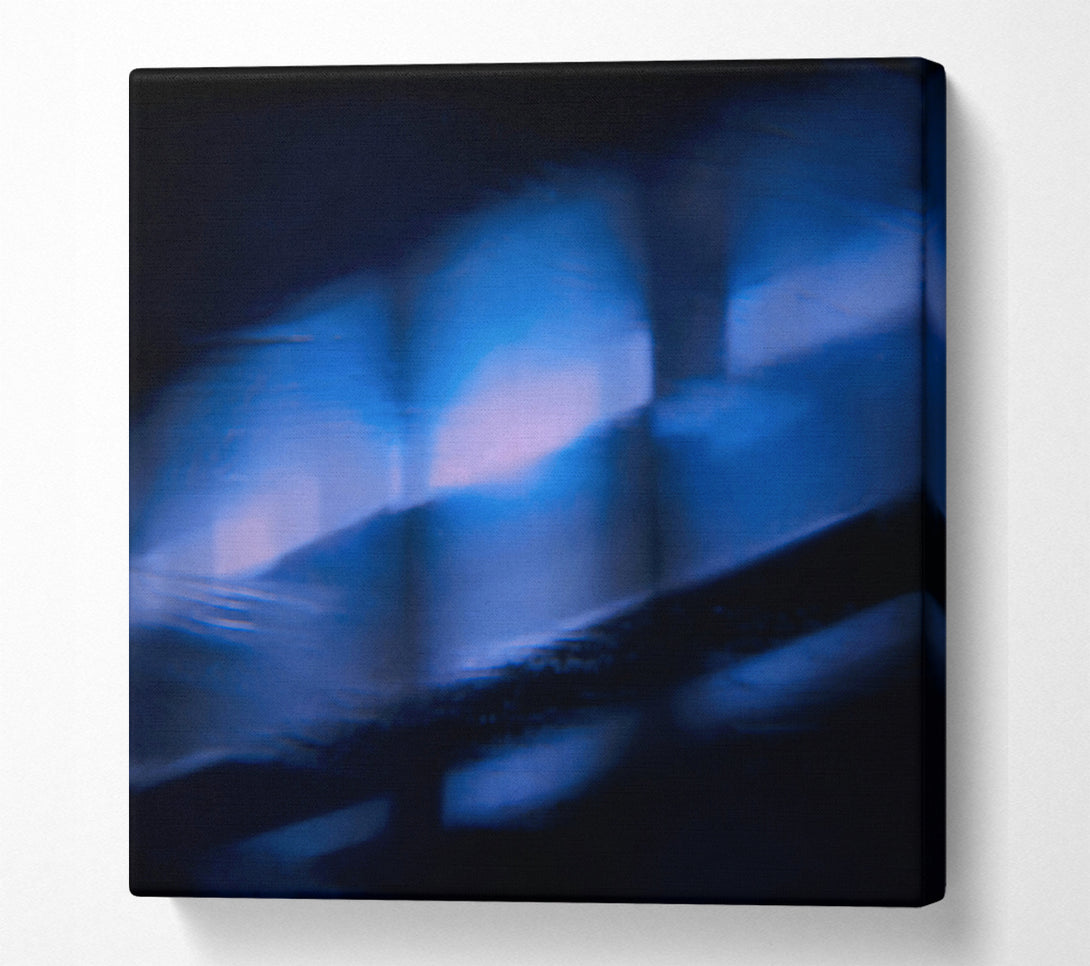  A Canvas Print of Azure Light Echoes. Canvas Art