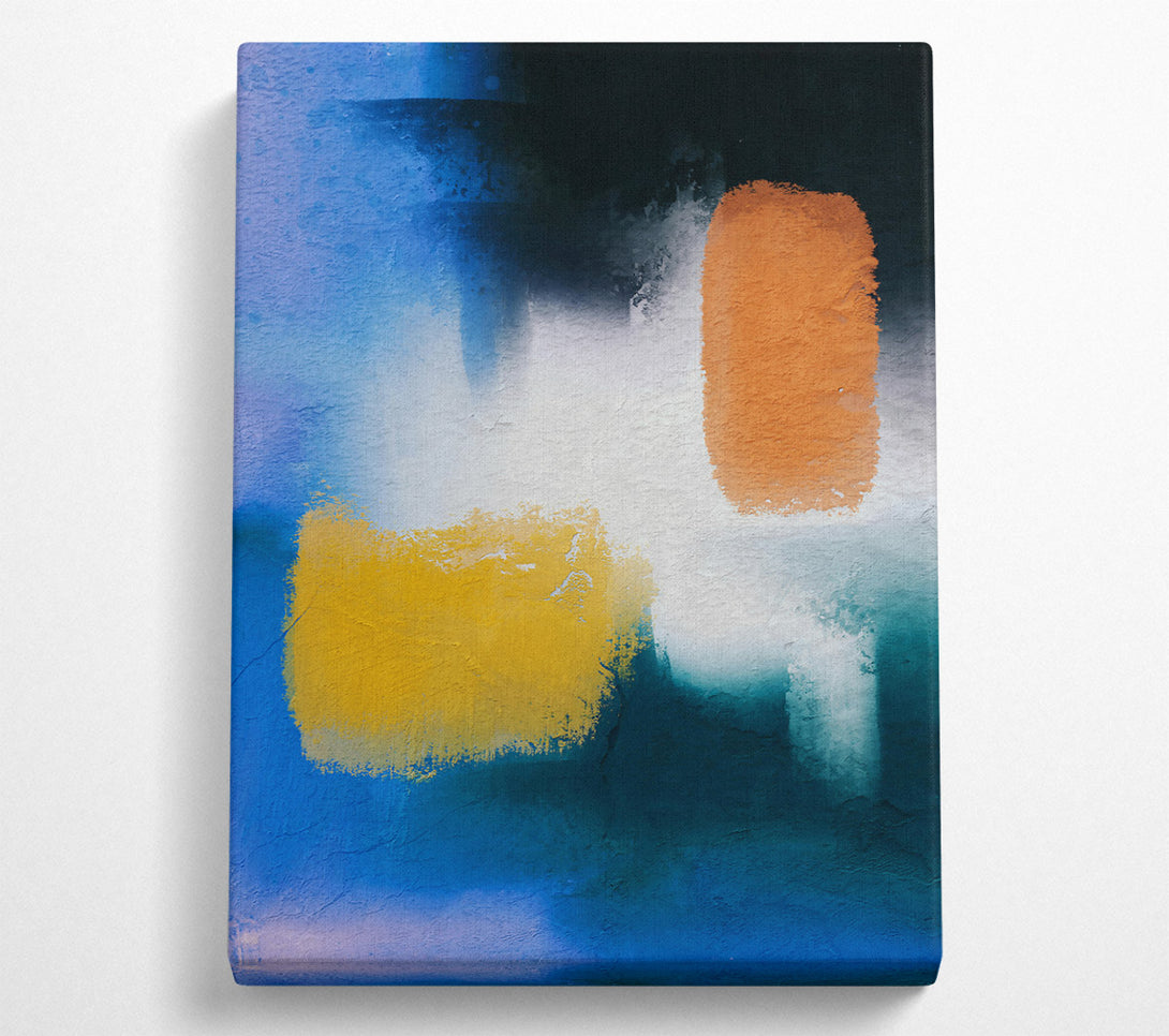  A Canvas Print of Blue Abstract Splashes Canvas Print