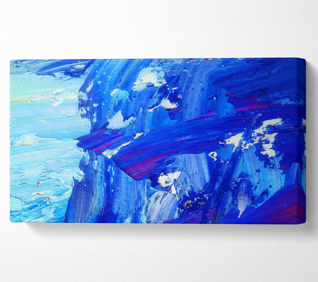  A Canvas Print of Cobalt Abstract Swirls Canvas Wall Art