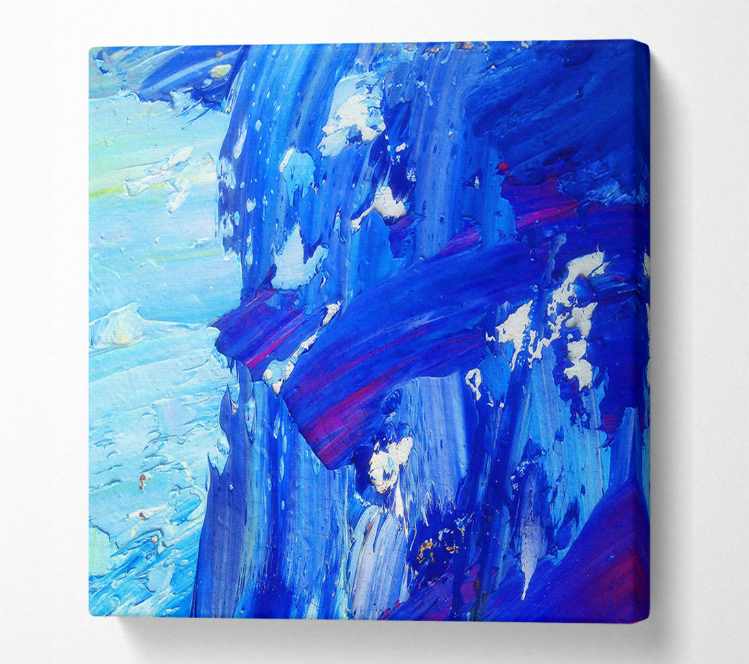  A Canvas Print of Cobalt Abstract Swirls Canvas Wall Art