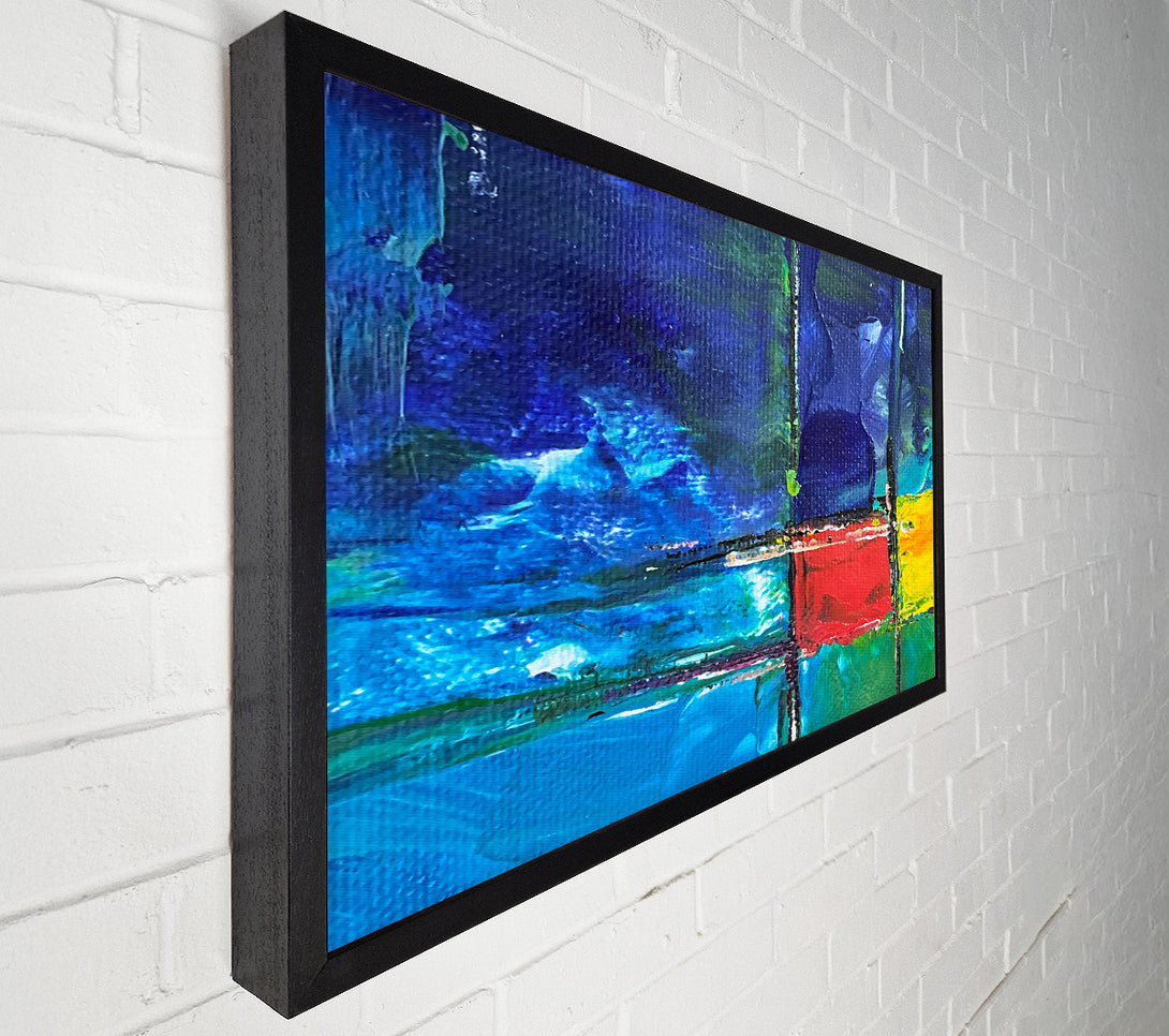  A Canvas Print of Blue Canvas Strokes Canvas Print