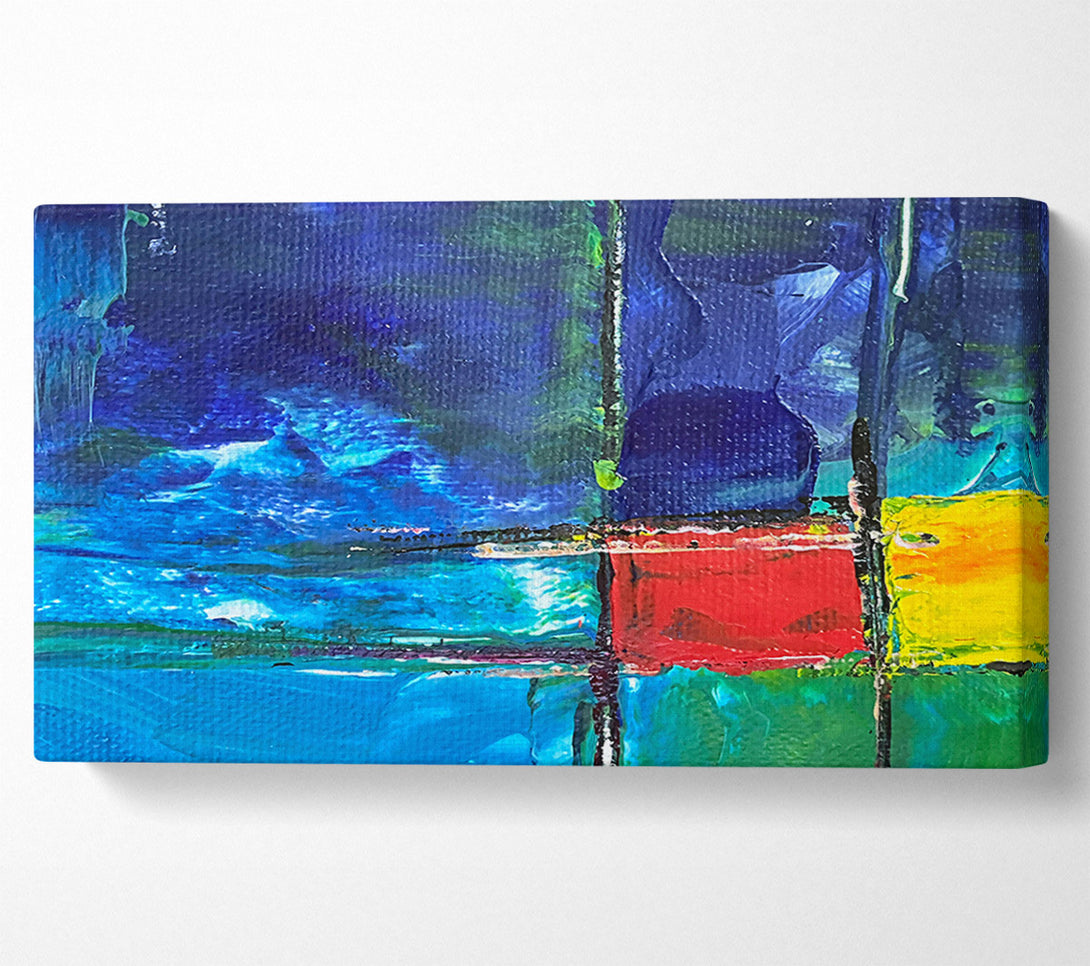  A Canvas Print of Blue Canvas Strokes Canvas Print