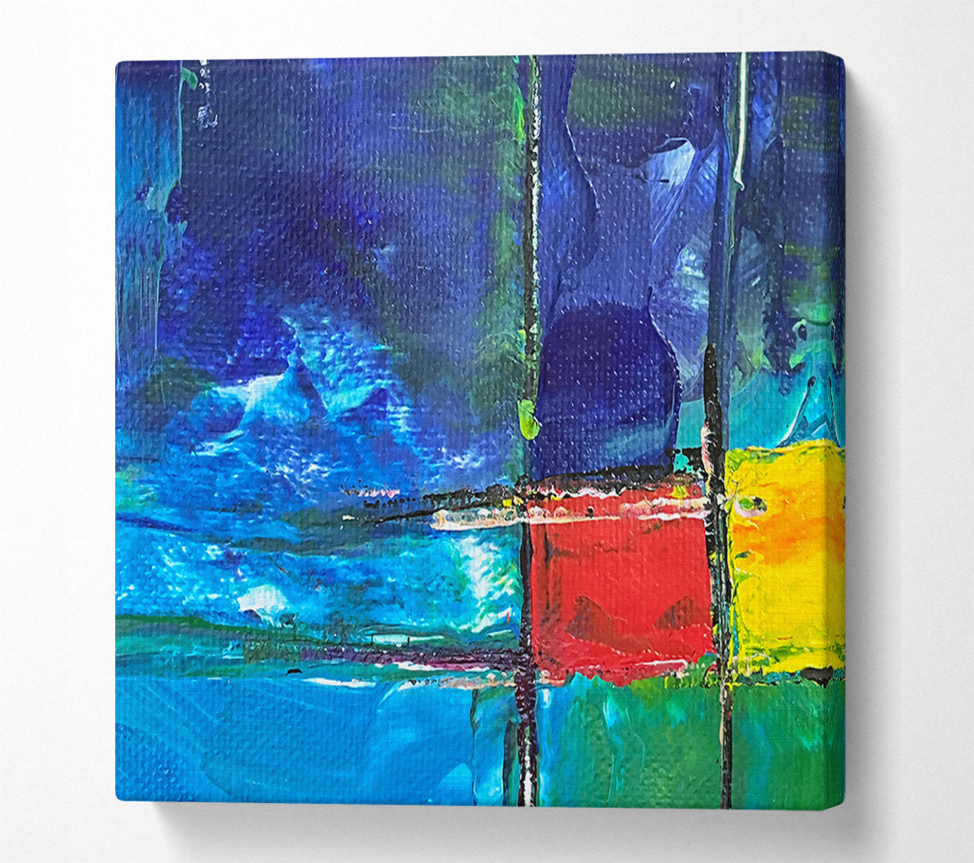  A Canvas Print of Blue Canvas Strokes Canvas Print