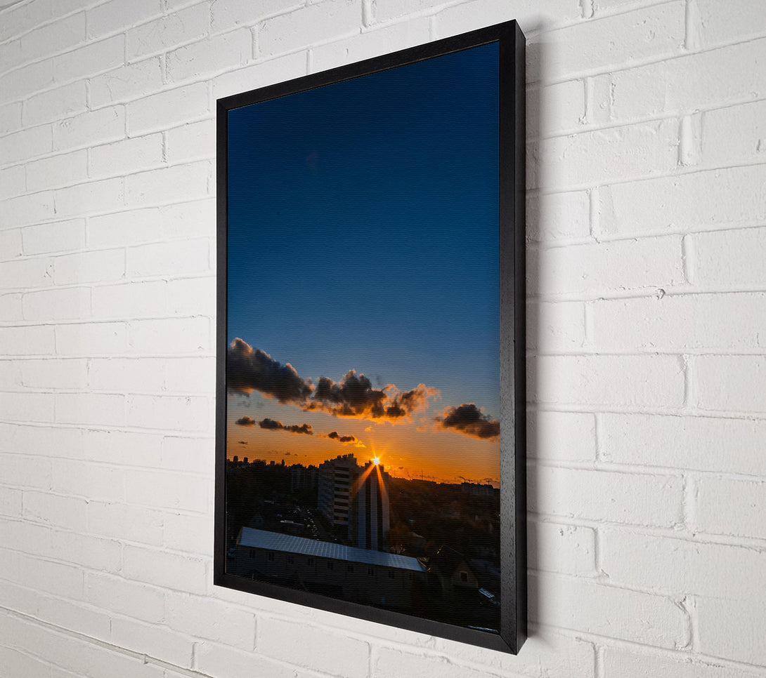  A Canvas Print of Golden City Sunset Canvas Wall Art