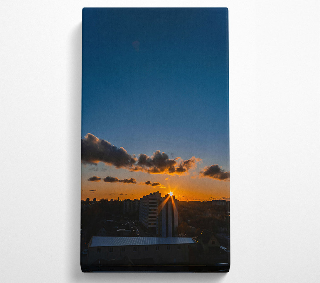  A Canvas Print of Golden City Sunset Canvas Wall Art