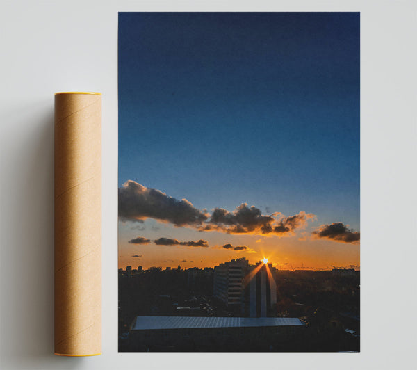 Golden City Sunset Print