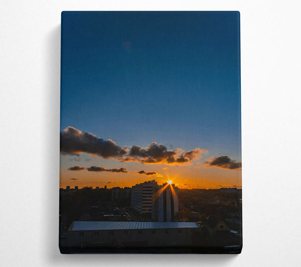  A Canvas Print of Golden City Sunset Canvas Wall Art