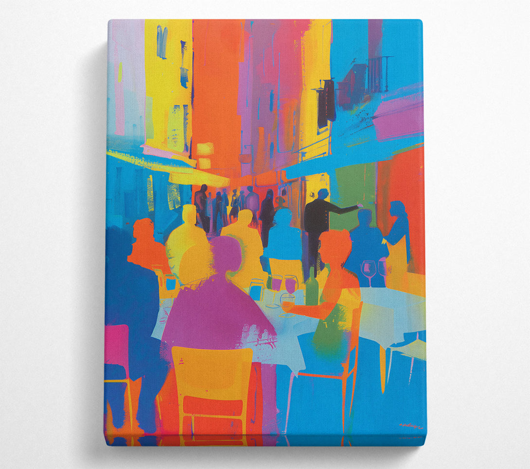  A Canvas Print of Blue City Lights Canvas Wall Art
