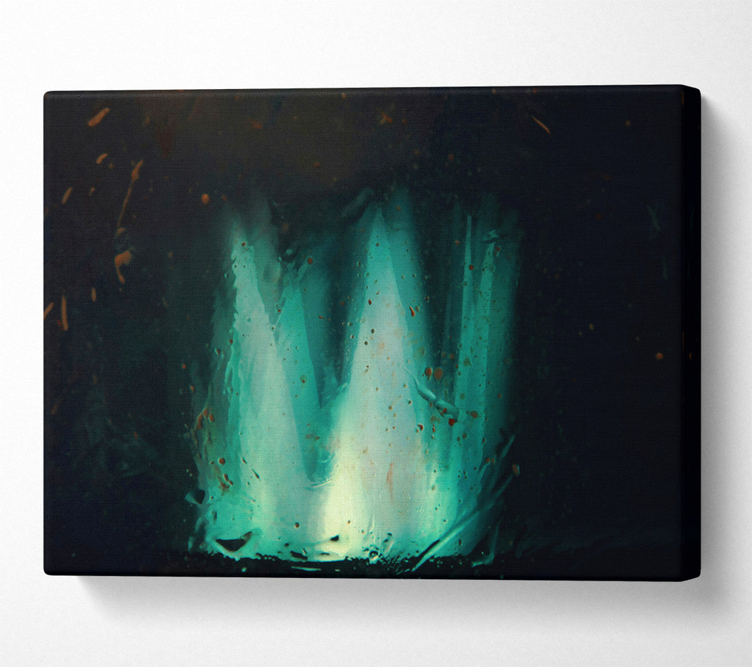  A Canvas Print of Teal Through The Glass Canvas Art