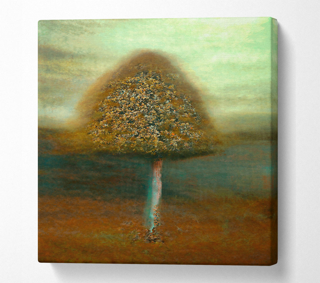  A Canvas Print of Teal Tree Dreamscape Canvas Wall Art