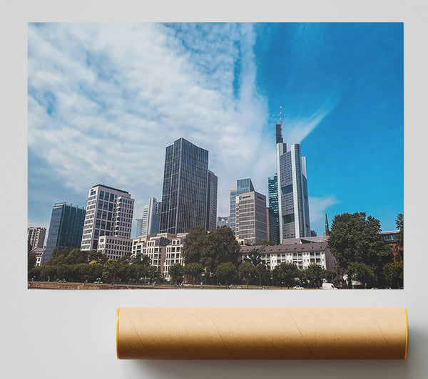 Azure Skyline Dreams Poster
