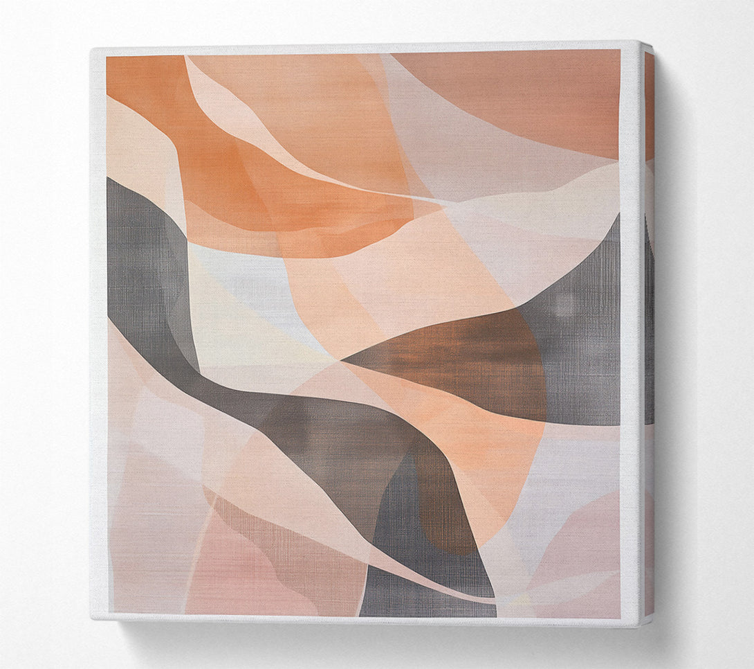  A Canvas Print of Salmon Swirls Canvas Art