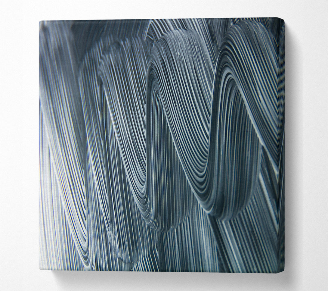  A Canvas Print of Silver Wave Patterns Canvas Art