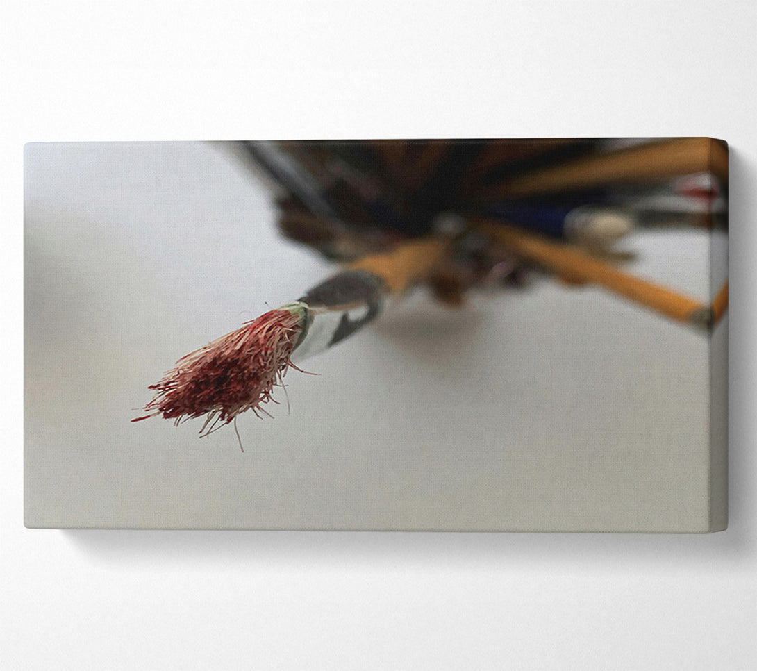  A Canvas Print of Crimson Brush Strokes Canvas Wall Art