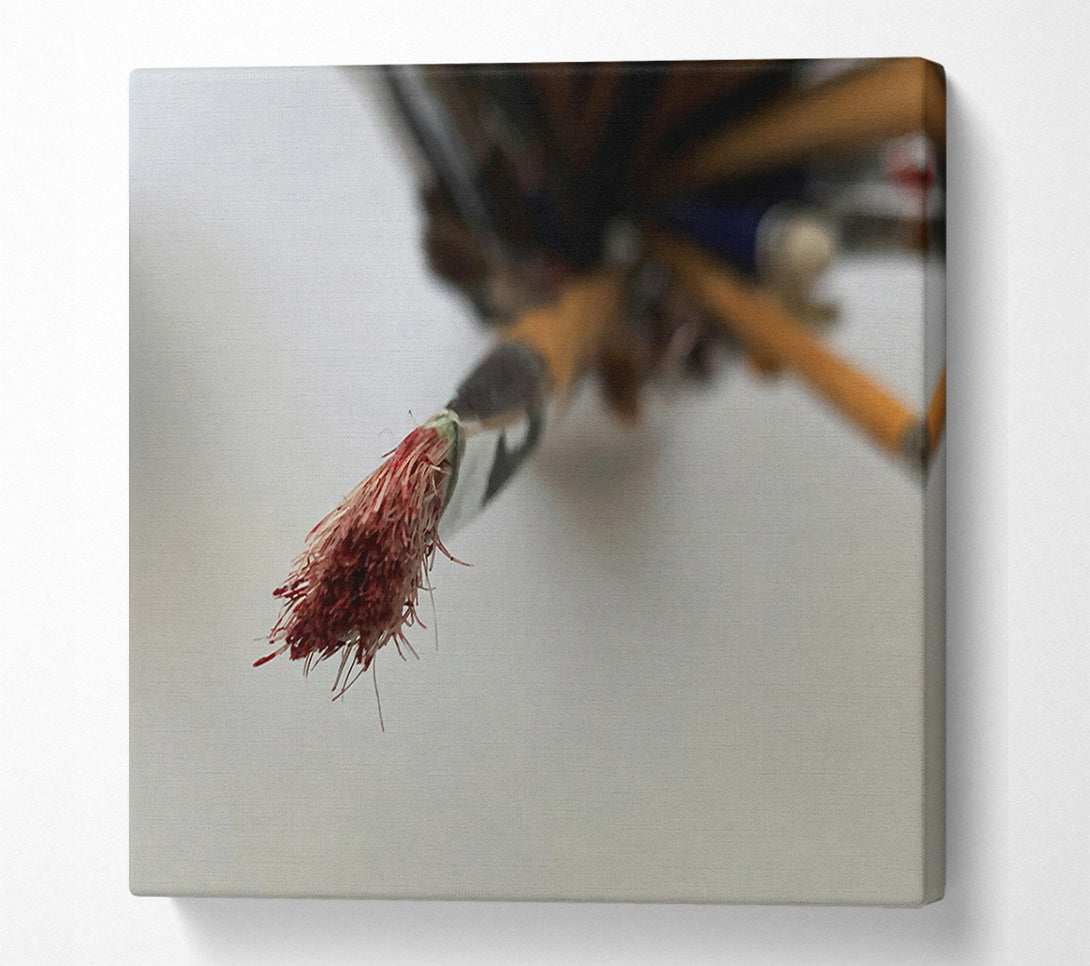  A Canvas Print of Crimson Brush Strokes Canvas Wall Art