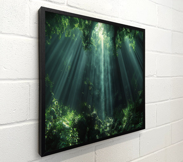 Emerald Light Through Leaves