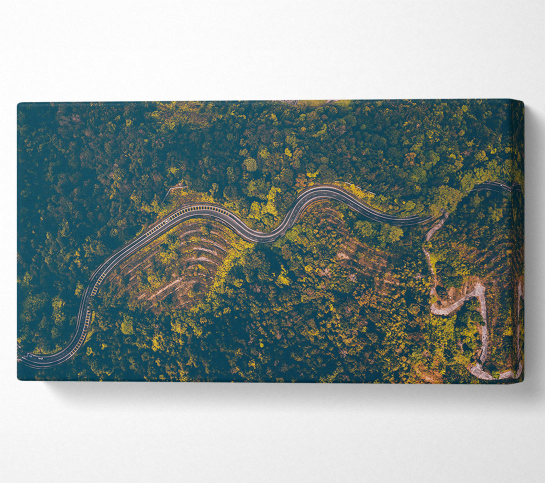  A Canvas Print of Green Winding Road Canvas Wall Art