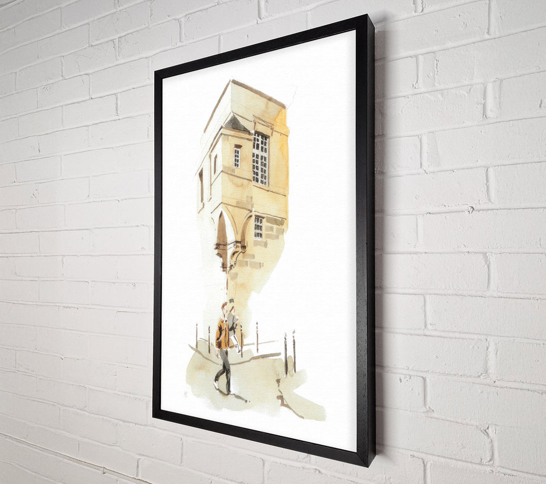  A Canvas Print of Cobbled Street Canvas Wall Art
