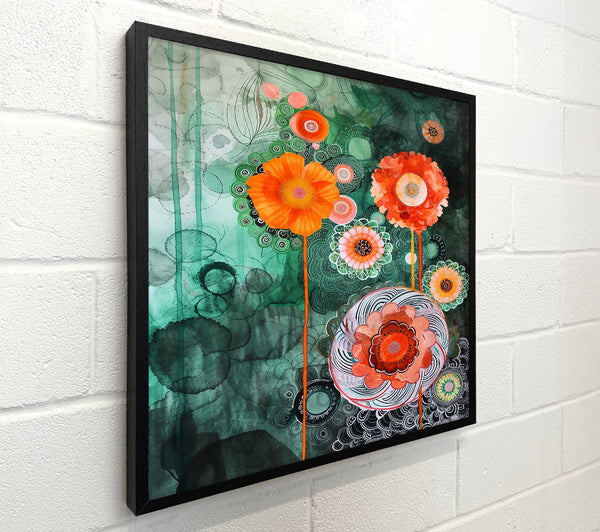 Orange Floral Dreamscape