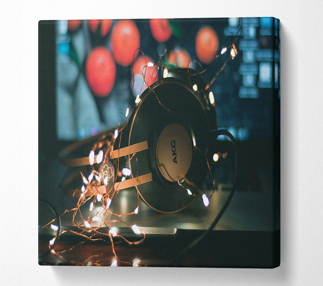  A Canvas Print of Copper Lights And Beats Canvas Print